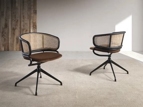 Scaun pivotant design modern Rattan