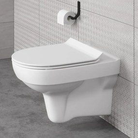 Capac WC Cersanit, City, slim, duroplast cu Soft-Close si Easy Off,alb