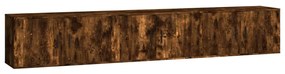 vidaXL Dulapuri TV montate pe perete 3 buc. stejar afumat 80x34,5x40cm