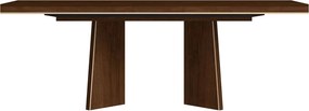 Masă lemn masiv nuc Fixă / Extensibilă Devon Lucios - Extensibila: L 180 / 225 x A 104 x H 75 cm