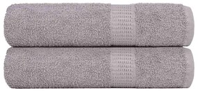 vidaXL Prosoape de baie 2 buc Gri 100x150 cm 360 g/m² 100% bumbac