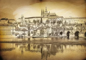 Fototapet - Praga -Vintage (254x184 cm), în 8 de alte dimensiuni noi