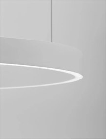 Lustra LED design circular cu iluminat sus si jos ELOWEN alb, diametru 80cm