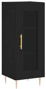 828781 vidaXL Servantă, negru, 34,5x34x90 cm, lemn compozit