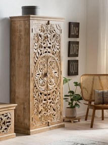 Dulap din lemn de mango Lakadee 90 x 45 x 185 cm