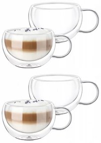 Set 4 cani Nastory, pereti dubli, sticla borosilicata, 300 ml