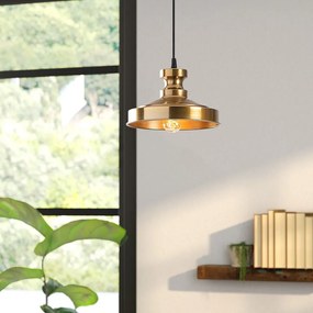 Lustră aurie cu abajur din metal ø 22 cm Berceste – Opviq lights