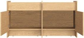 Comodă în culoare naturală cu aspect de lemn de stejar 146x76x51 cm Hido – noo.ma
