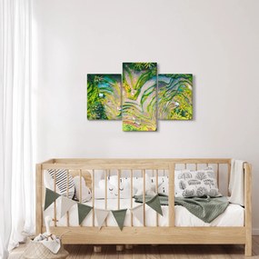 Tablou cu lanuri de orez din privire de sus (90x60 cm)