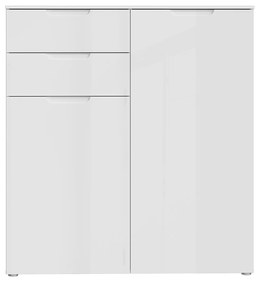 Comoda SIENNA SNNK421T-V29, 2 usi, 2 sertare, alb, 109,9x34,1x116,9 cm