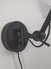 Aplica de perete din metal cu brat articulat Marseille negru