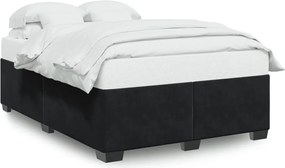 vidaXL Cadru de pat fără saltea, negru, 140x200 cm, catifea