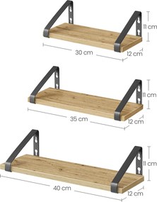 Polite de perete TAYLOR ARTISAN set 3 bucati