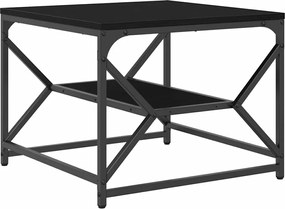 vidaXL Masă de cafea Stejar Negru 51 x 50 x 40 cm