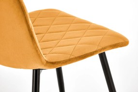 Scaun K525 velvet mustariu