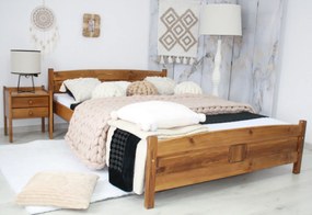 Expedo Pat înalt ANGEL + saltea sandwich MORAVIA + somieră GRATIS, 160 x 200 cm, nuc-lac