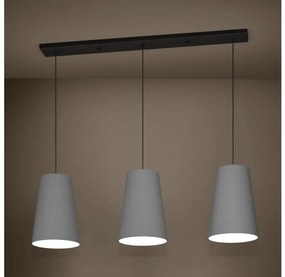 Lustră pe cablu Eglo 390136 PETROSA 3xE27/40W/230V gri