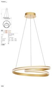 Redo 01-4360 - Lustra LED reglabilă suspendată pe cablu TORSION LED/40W/230V, albă