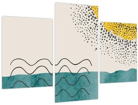 Tablou - pictură abstractă de plajă N⁰1 (90x60 cm)