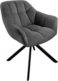 Set 2 scaune pivotante Papillon, tesatura structurala antracit