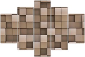 Tablou - Cuburi bej (150x105 cm)