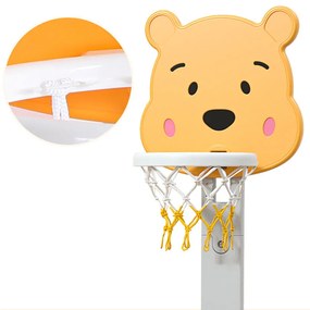 Set de joaca pentru copii 4 in 1 cu inaltime reglabila, portocaliu-galben