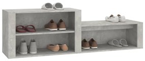 Pantofar, gri beton, 150x35x45 cm, lemn prelucrat Gri beton, 1
