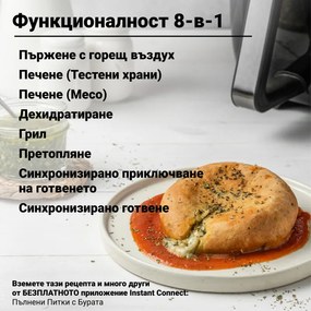 Friteuza cu aer cald Instant Pot Vortex Plus VersaZone ClearCook 140410001, 2 zone, 1700W, 8.5L, 6 programe, SyncCook, SyncFinish, Negru/Gri