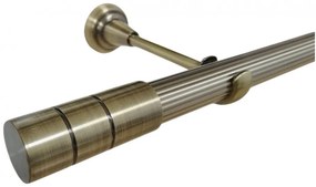 Galerie fara inele CYLINDRU STRIAT /25 - aur antic (Alege marime: 140 cm)