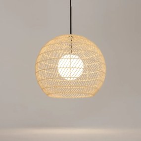 Lustra/Pendul design modern CANE 40cm bej