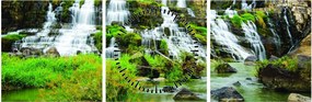 Tablou - cascade (cu ceas) (90x30 cm)