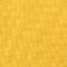 Taburet, galben mustar, 45x29,5x39 cm, textil si piele eco Gor  i  no rumena in temno rjava