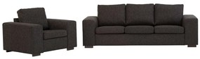 Set mobilier tapițat Scandinavian Choice 225Negru, Tapiterie, Picioare: Plastic