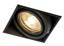 Spot inteligent încastrat negru, inclusiv WiFi GU10 fără rama - Oneon 1