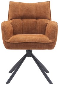 Set de scaune de sufragerie portocaliu 2 buc. tapițat Marilla – Unique Furniture