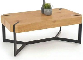 Masuta de cafea dreptughiulara LAVIDA, stejar auriu/negru, 110x60x43 c