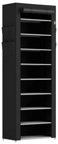 Suport pantofi cu buzunare laterale 160 x 58 cm - negru