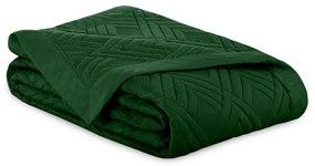 Cuvertură verde-închis matlasată din microfibră 220x240 cm Ophelia – Restilo