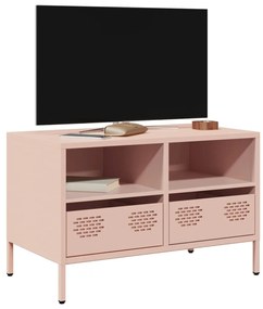 851317 vidaXL Dulap TV, roz, 68x39x43,5 cm, oțel laminat la rece