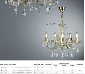 Candelabru elegant design clasic Marie Theresea 5L 699-5 SRT