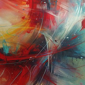 Tablou – Abstracție cu roșu (90x60 cm)