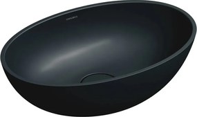 Lavoar pe blat Omnires Shell M+ finisaj negru lava mat 50 cm