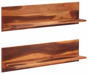 356248 vidaXL Rafturi de perete, 2 buc., 112x20x26 cm, lemn masiv de acacia