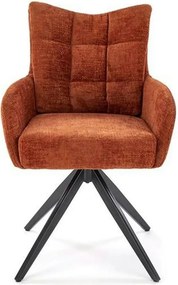 Scaun rotativ K540, scortisoara/negru, stofa/metal, 60x63x89 cm