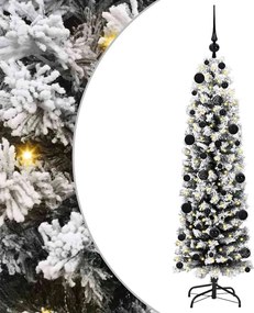 vidaXL Brad de Crăciun artificial Verde 150 cm PVC și oțel și plastic