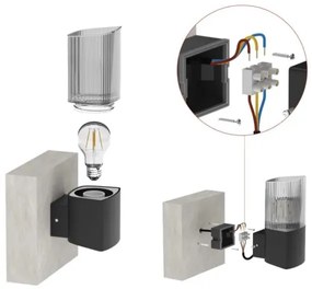 Aplică de exterior LANA 1xE27/25W/230V IP54