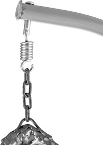 Scaun suspendat gri KOKON cu suport, perna gri