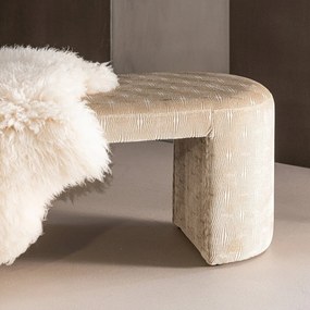 Bancă bej capitonată Jacob – WOOOD