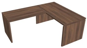 Masă ergonomica Verno 160 x 200 cm, stânga, nuc
