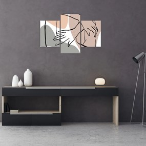 Tablou - Femeie corp linie de artă N⁰2 (90x60 cm)
